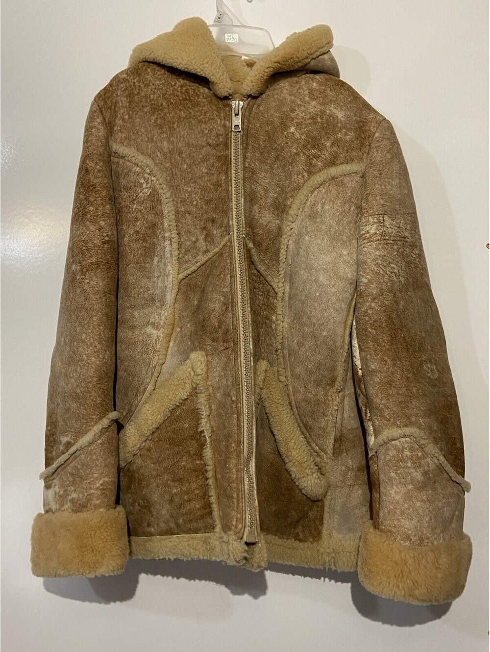 Womens AMERICAN SHEEPHERDER Vintage Sheepskin Wool Shearling Jacket Sz L